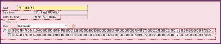 MIME Repository 파일 조회 결과 화면