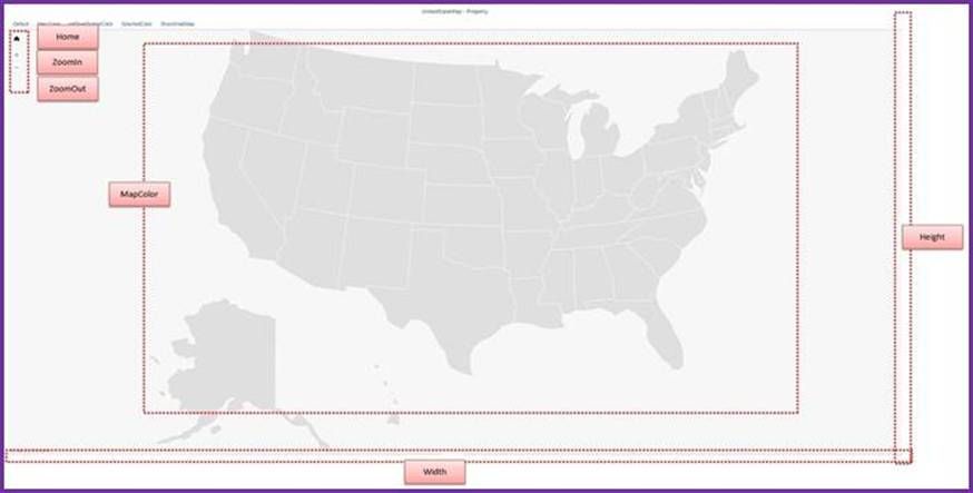 UnitedStateMap 실행 화면