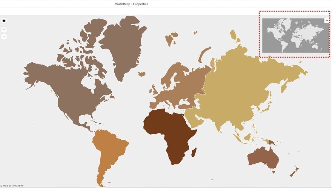 WorldMap Small Map 표시 화면